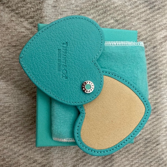 Tiffany & Co Blue Leather Mirror - Picture 5 of 5